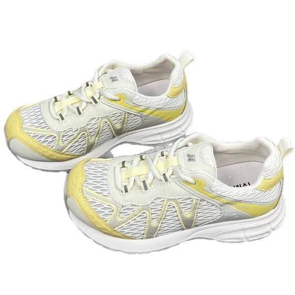 Women's Lightweight Chunky Sneakers, 2026 Summer New Soft Leather Breathable Mesh Casual Shoes, Versatile Outdoor Hiking Jogging 5