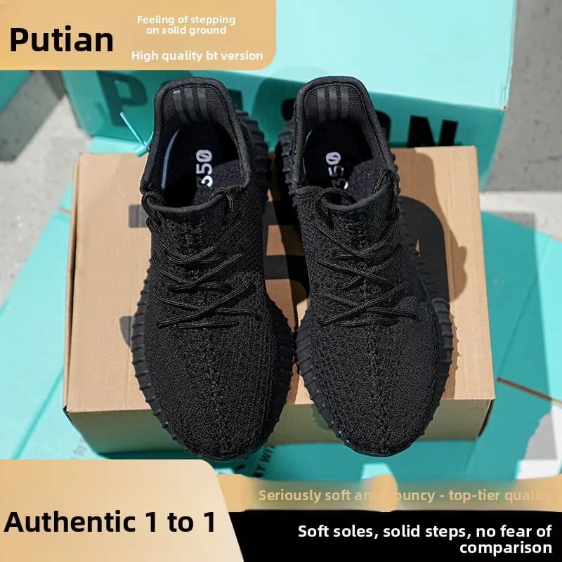 BOYI Couples Fly Knit Casual Shoes, Summer Breathable Soft Sole Reflective Sports Running Sneakers For Men Women 4