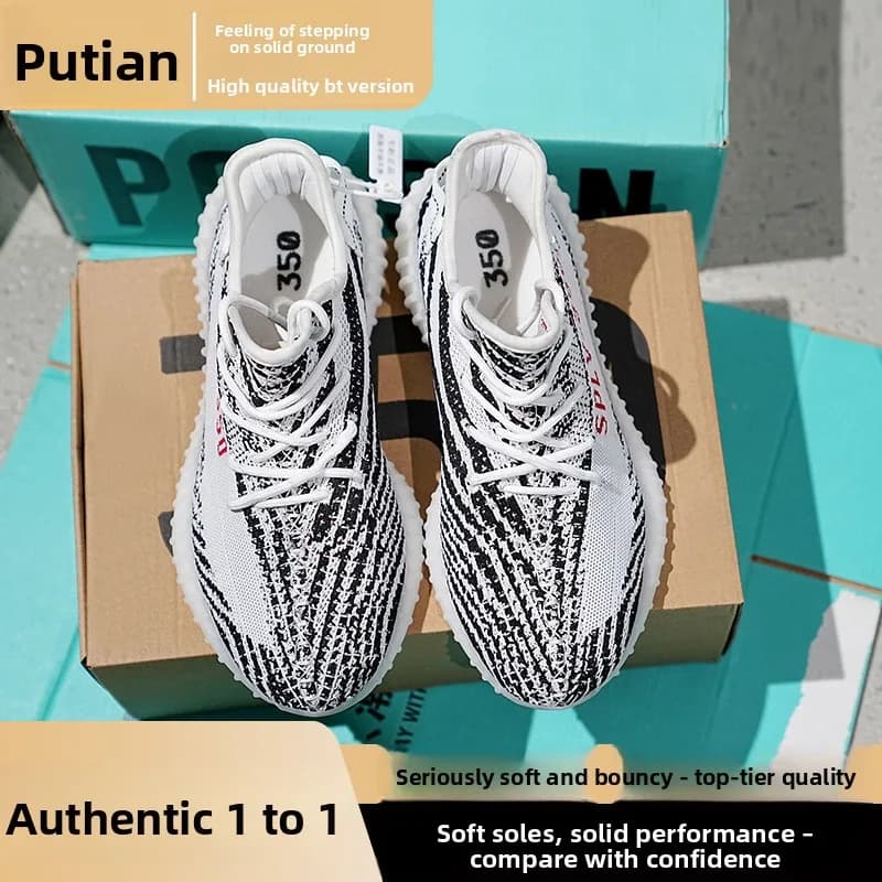 BOYI Couples Fly Knit Casual Shoes, Summer Breathable Soft Sole Reflective Sports Running Sneakers For Men Women