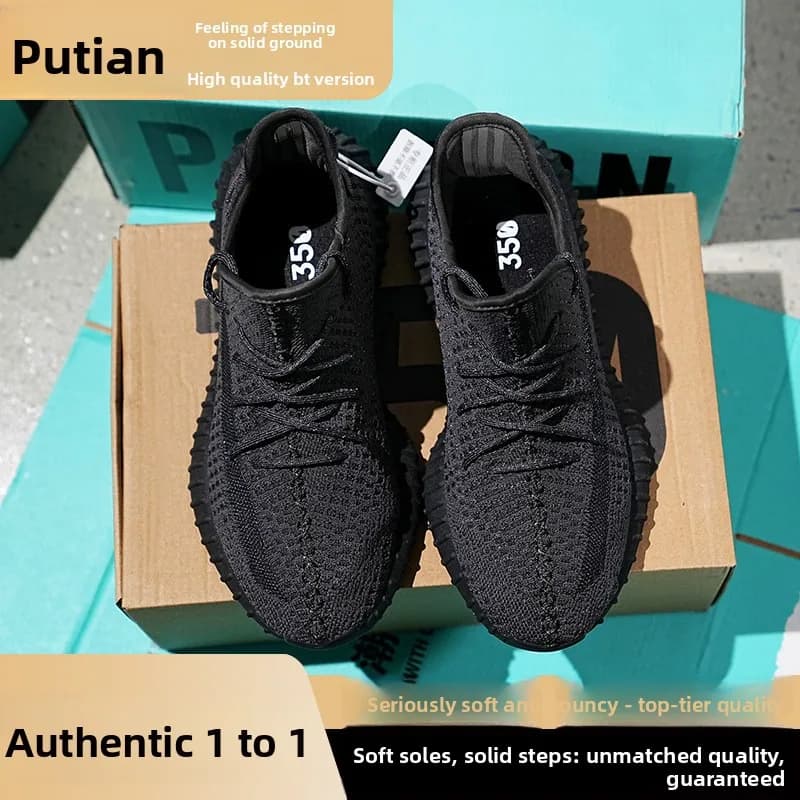 BOYI Couples Fly Knit Casual Shoes, Summer Breathable Soft Sole Reflective Sports Running Sneakers For Men Women 2
