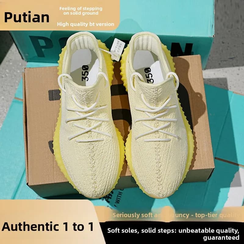 BOYI Couples Fly Knit Casual Shoes, Summer Breathable Soft Sole Reflective Sports Running Sneakers For Men Women 6